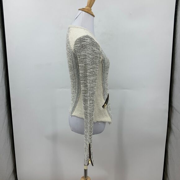 Lucky Lotus Lucky Brand Jacket Womens XS Extra Small Tweed Metallic Zip Up Panel - Picture 5 of 15